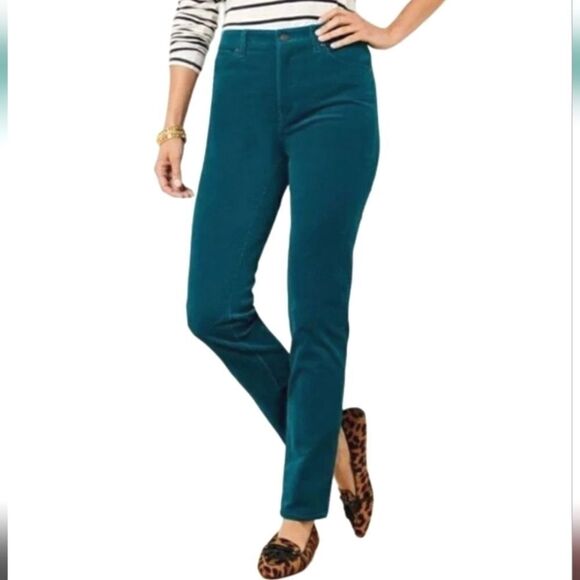 TALBOTS 10 Corduroy Pants Mid Rise Simply Flattering 5-pocket - Picture 1 of 8